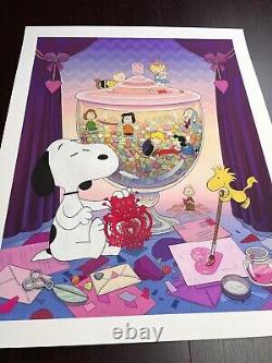 Snoopy Valentine Édition Limitée Officielle Peanuts Variant Charlie Brown Imprimé