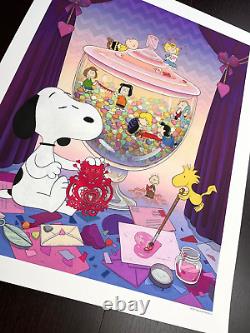 Snoopy Valentine Édition Limitée Officielle Peanuts Variant Charlie Brown Imprimé