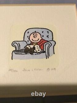 Sowa - Reiser Charlie Brown Snoopy Matted Framed Print Signé Numéroté 349/500