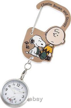 Sur Le Terrain Snoopy Acrylic Carabiner Watch Pnt022-4 Peanuts Brun Charlie Brown