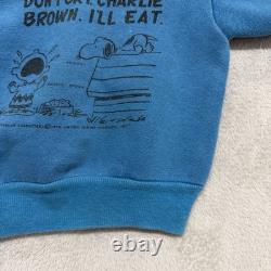 Sweat-shirt vintage pour enfant Peanuts Snoopy Charlie Brown des années 1960, petite taille 6