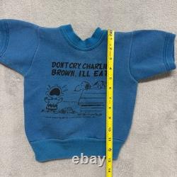 Sweat-shirt vintage pour enfant Peanuts Snoopy Charlie Brown des années 1960, petite taille 6