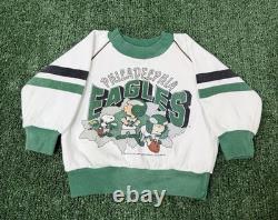 Sweatshirt Crewneck Vintage 1993 Philadelphia Eagles Snoopy Charlie Brown 18M