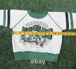 Sweatshirt Crewneck Vintage 1993 Philadelphia Eagles Snoopy Charlie Brown 18M