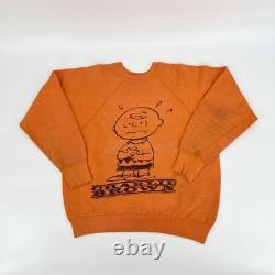 Sweatshirt vintage des années 60 Peanuts Charlie Brown Cbrown Snoopy rare USA Comic