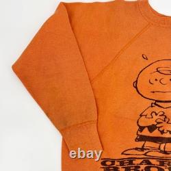 Sweatshirt vintage des années 60 Peanuts Charlie Brown Cbrown Snoopy rare USA Comic