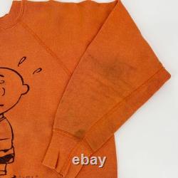 Sweatshirt vintage des années 60 Peanuts Charlie Brown Cbrown Snoopy rare USA Comic