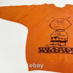 Sweatshirt vintage des années 60 Peanuts Charlie Brown Cbrown Snoopy rare USA Comic
