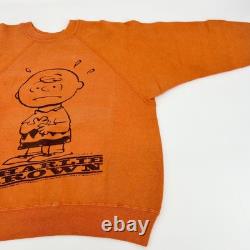 Sweatshirt vintage des années 60 Peanuts Charlie Brown Cbrown Snoopy rare USA Comic