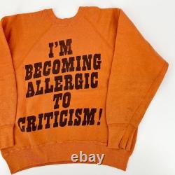 Sweatshirt vintage des années 60 Peanuts Charlie Brown Cbrown Snoopy rare USA Comic