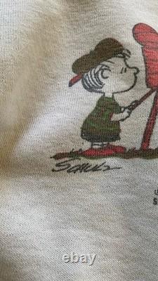 Sweatshirt vintage des années 60 Snoopy, étoiles du film Un garçon nommé Charlie Brown, Norwich Youth 10