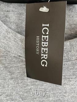 T-shirt ICEBERG Snoopy Charlie Brown gris avec logo brodé taille large LL