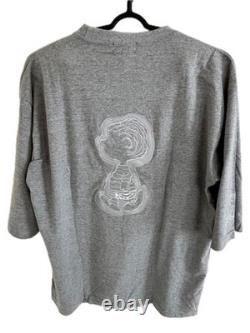 T-shirt ICEBERG Snoopy Charlie Brown gris avec logo brodé taille large LL