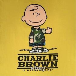 T-shirt Jaune BAPE × Peanuts Snoopy Charlie Brown Taille L