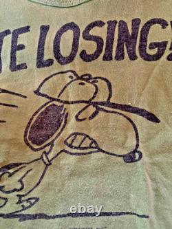 T-shirt Vintage 60's Norwich Peanuts Snoopy Baseball Charlie Brown Taille M Enfants
