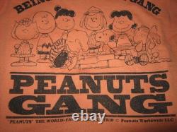 T-shirt à manches 3/4 Raglan avec grand logo de Snoopy et Charlie Brown de la bande des Peanuts L Neuf