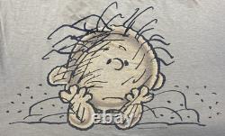 T-shirt vintage Peanuts Pig Pen Snoopy Charlie Brown à couture simple XL