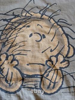 T-shirt vintage Peanuts Pig Pen Snoopy Charlie Brown à couture simple XL
