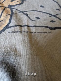T-shirt vintage Peanuts Pig Pen Snoopy Charlie Brown à couture simple XL