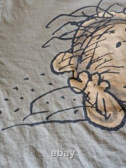 T-shirt vintage Peanuts Pig Pen Snoopy Charlie Brown à couture simple XL