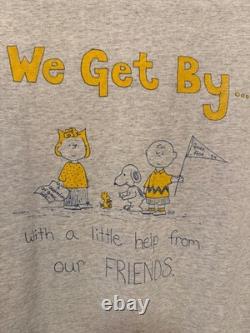 T-shirt vintage Peanuts des années 70 Snoopy Charlie Brown XL personnage classique