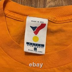 T-shirt vintage Tennessee Volunteers taille adulte Lg orange Snoopy Peanuts Charlie Brown