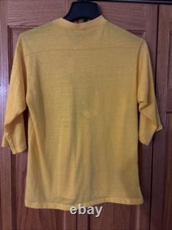 T-shirts Vintage Rares Peanuts Jaune Snoopy et Charlie Brown Taille L