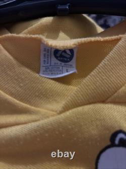 T-shirts Vintage Rares Peanuts Jaune Snoopy et Charlie Brown Taille L