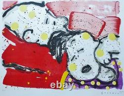 TOM EVERHART MELLOW JELLO Snoopy chien Charlie Brown PEANUTS Signé à la main COA