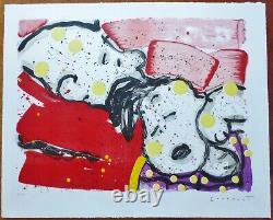 TOM EVERHART MELLOW JELLO Snoopy chien Charlie Brown PEANUTS Signé à la main COA