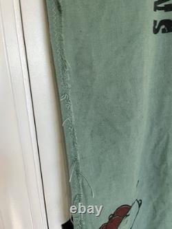 TRÈS RARE poncho vert vintage Snoopy et Charlie Brown Woodstock Peanuts présentoir