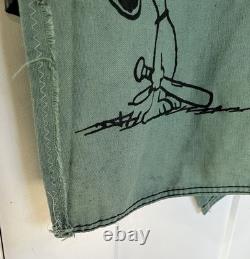TRÈS RARE poncho vert vintage Snoopy et Charlie Brown Woodstock Peanuts présentoir