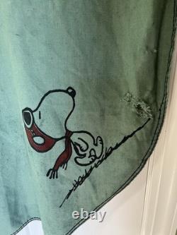 TRÈS RARE poncho vert vintage Snoopy et Charlie Brown Woodstock Peanuts présentoir
