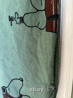 TRÈS RARE poncho vert vintage Snoopy et Charlie Brown Woodstock Peanuts présentoir