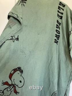 TRÈS RARE poncho vert vintage Snoopy et Charlie Brown Woodstock Peanuts présentoir