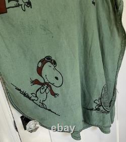 TRÈS RARE poncho vert vintage Snoopy et Charlie Brown Woodstock Peanuts présentoir