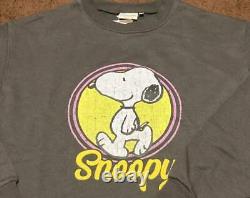 Taille Snoopy Charlie Brown Sweat Trainer / Traitement De La Capitulation À L'arrière Brossé