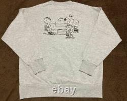 Taille Snoopy Charlie Brown Sweat Trainer /vintage Back-brushed