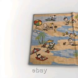 Tapis de plage RARE Peanuts 3'3 X 5'3 Snoopy Charlie Brown Lucy Woodstock