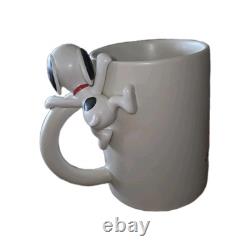 Tasse Snoopy RARE 3D-Hallmark Peanuts Charlie Brown Snoopy Accroché au Poignée Tasse