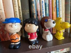 Têtes Bobble Vintage de Charlie Brown avec Lucy, Snoopy, Woodstock