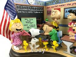 The Danbury Mint Youe A Class Act Charlie Brown Snoopy School Figurine