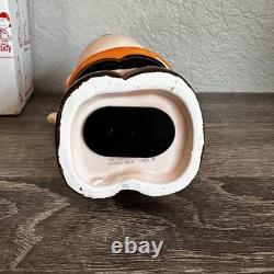 Tirelire Vintage Peanuts Snoopy Charlie Brown avec Bouchon Boîte Rare Nouvelle Guitare Japon