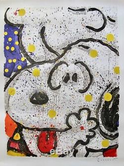 Tom Everhart Mon Ami Signée À La Main Ltd Edition Lithograph Snoopy Brown Charlie