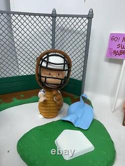 Tous Les Arachides Étoilées Charlie Brown Baseball Figurine Lot Set Playset Snoopy Rare Htf