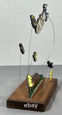 Trophée Aviva Snoopy Sparkies Charlie Brown Base en Teck Rare Vintage À LIRE