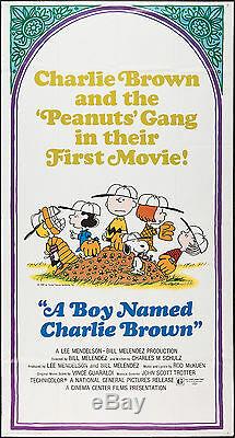 Un Garçon Prénommé Brown Charlie Originale Rare 1970 Grande Affiche De Film 3 Feuilles Snoopy