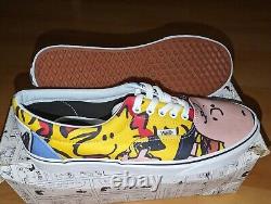 VANS Era x PEANUTS Gang Snoopy Charlie Brown Imprimé de bande dessinée Vintage US pour hommes 10