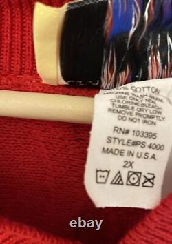 VTG Charlie Brown Snoopy Pull Rouge Tricot Épais Coupe Détendue Taille 2XL Fabriqué aux États-Unis