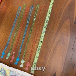 VTG - Collier ras-du-cou Peanuts Snoopy Charlie Brown, rouge, vert/bleu d2